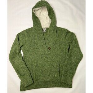 Nike ACG Hooded Sweater Women's Size Medium Green Sherpa Thermal Warm